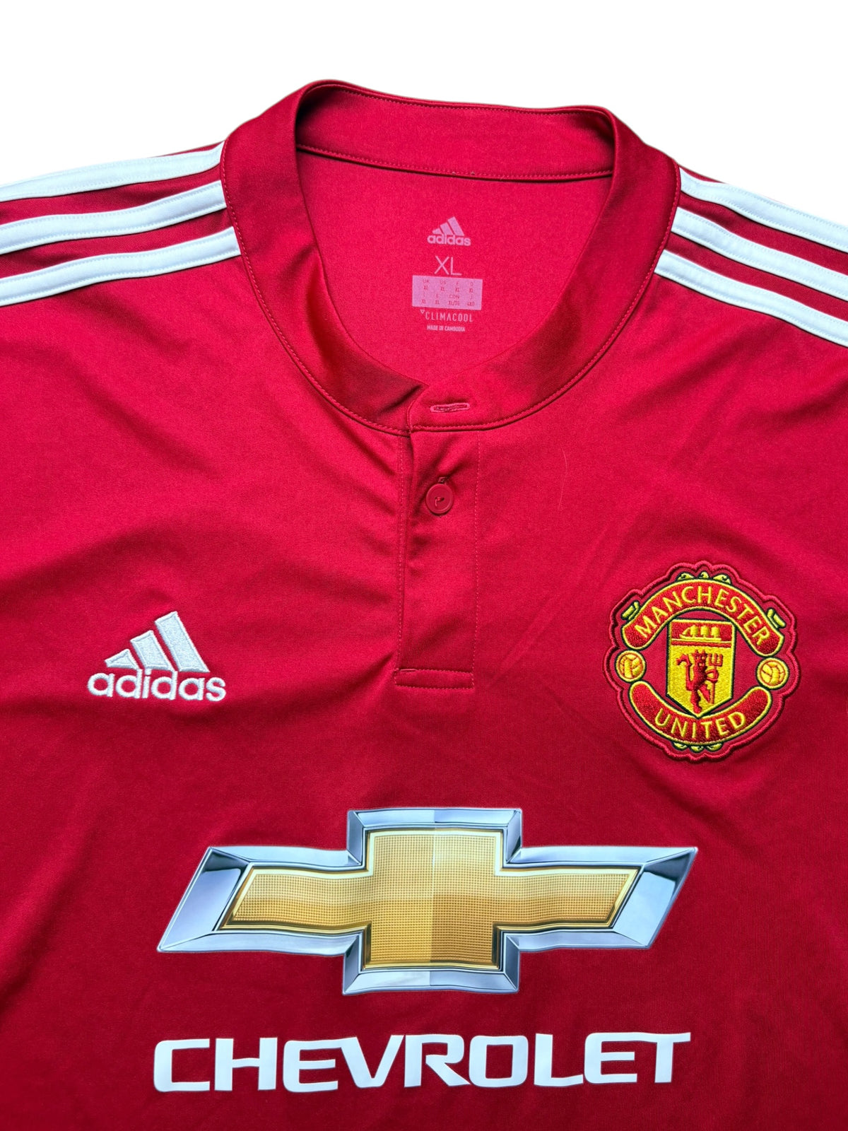 Manchester United 2017-18 Heimtrikot Langarm Gr. XL – Bild 3