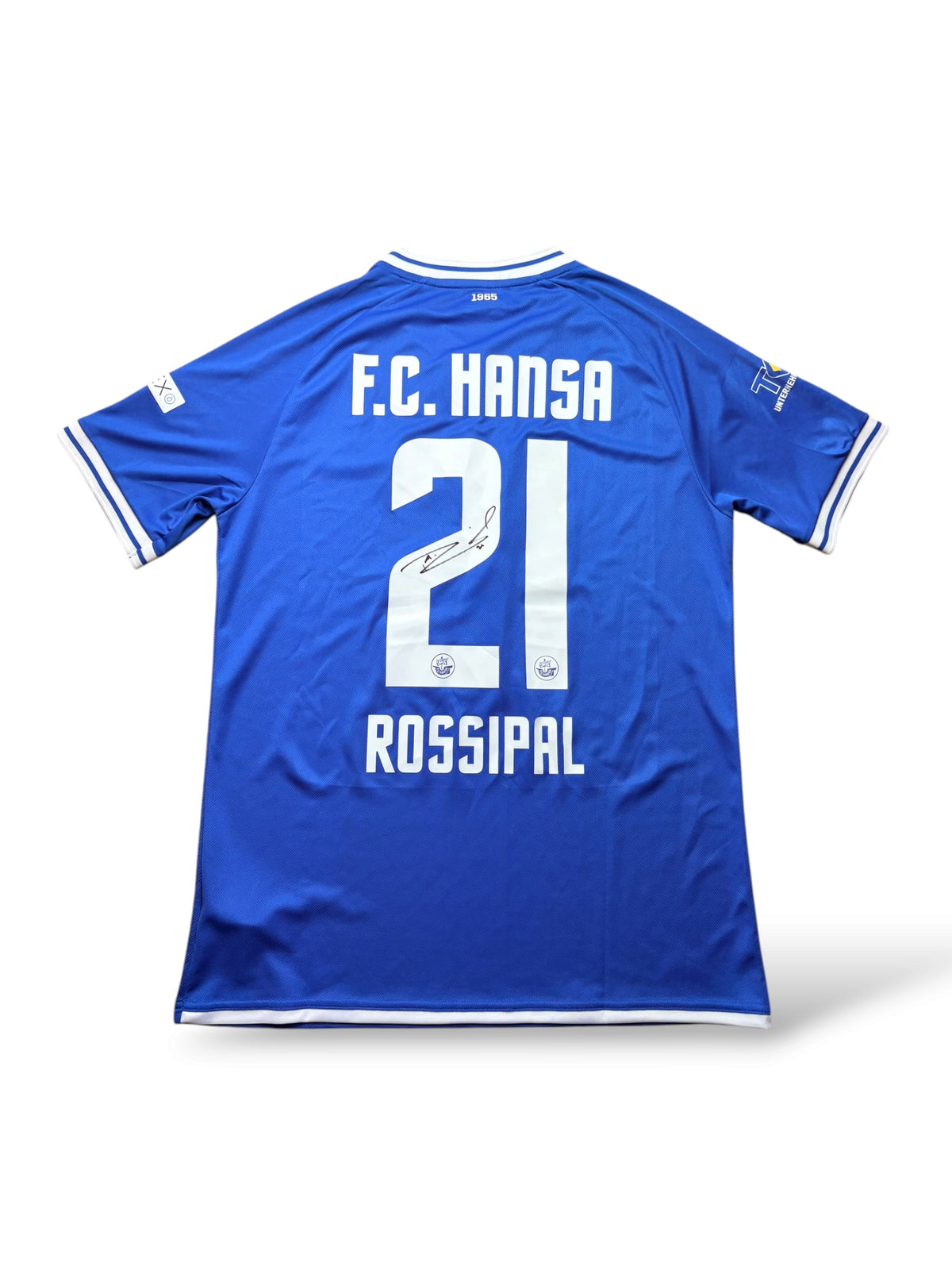 Hansa Rostock 2024-25 Auswärtstrikot Rossipal unterschrieben Gr. XL – Bild 1