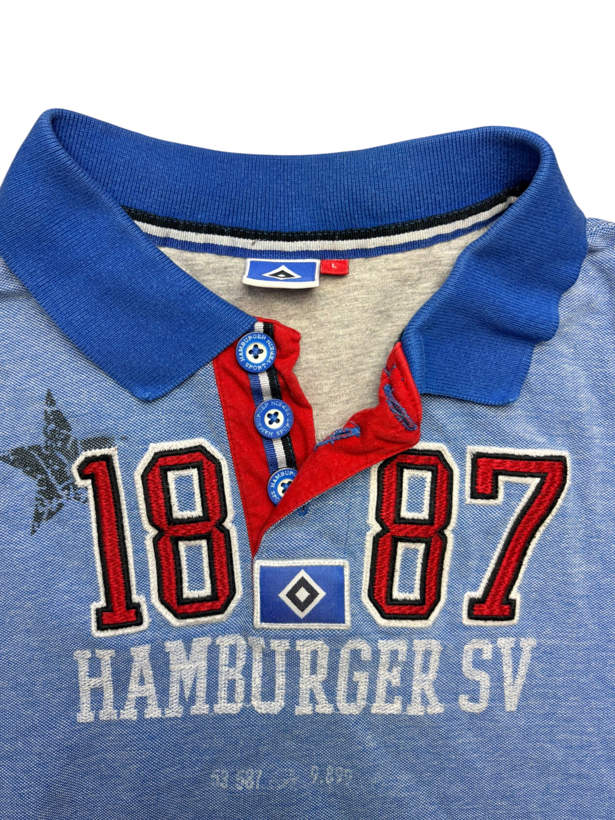 HSV Poloshirt Grau/Blau Gr. L Hamburger SV – Bild 3