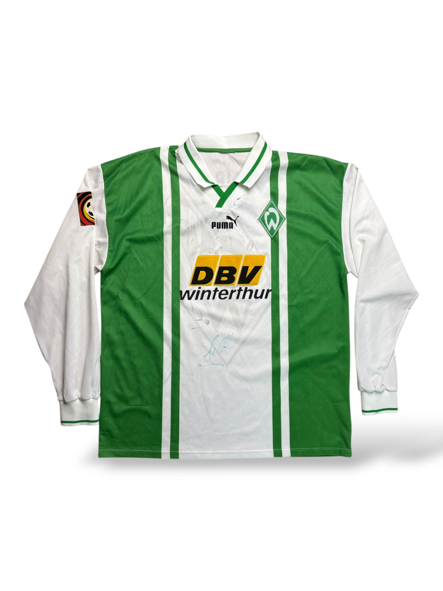 Puma SV Werder Bremen 1996-97 Heimtrikot 17 Pfeiffenberger Langarm Gr. L