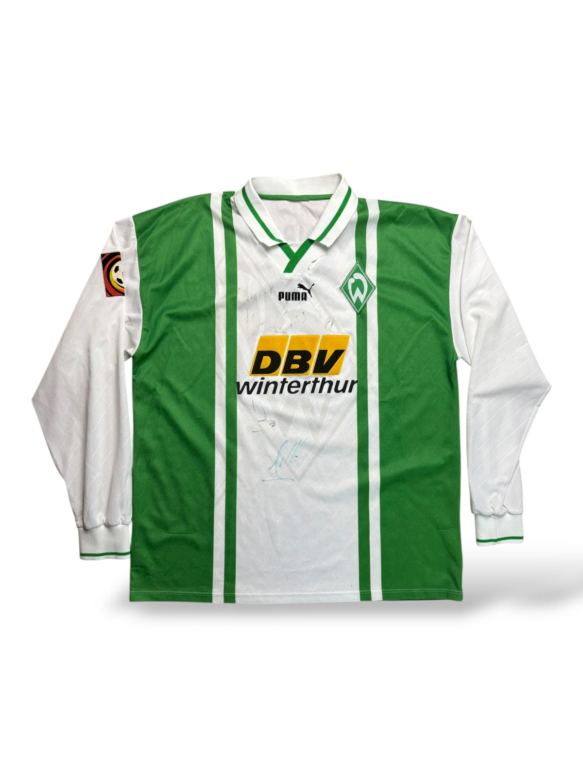 Puma SV Werder Bremen 1996-97 Heimtrikot 17 Pfeiffenberger Langarm Gr. L – Bild 1