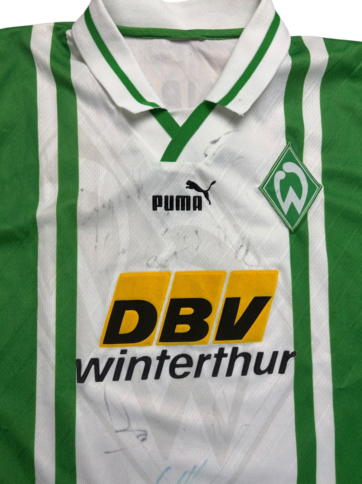 Puma SV Werder Bremen 1996-97 Heimtrikot 17 Pfeiffenberger Langarm Gr. L