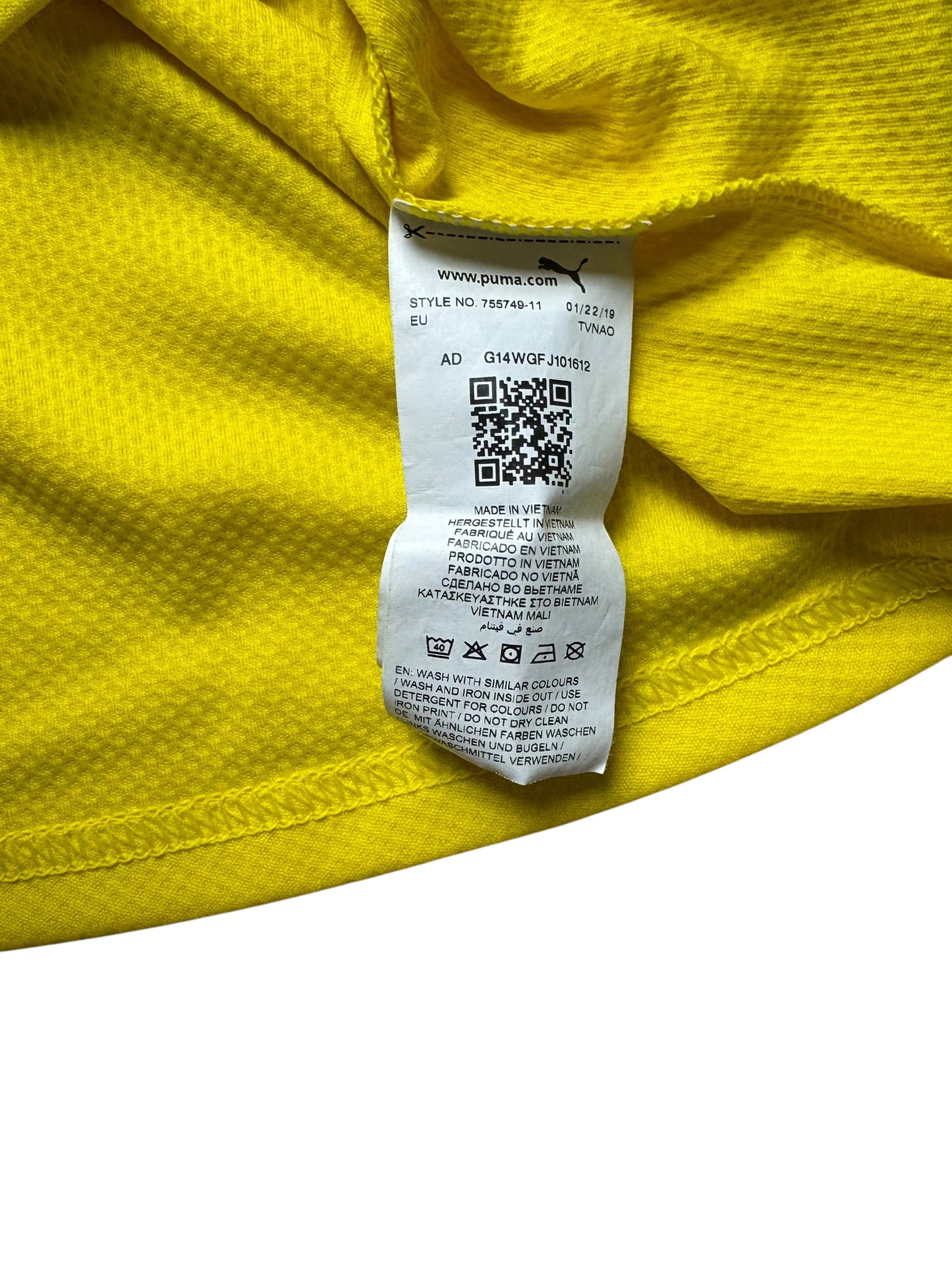 Puma Borussia Dortmund 2019-20 Cup Trikot 14 Nico Schulz Gr. L