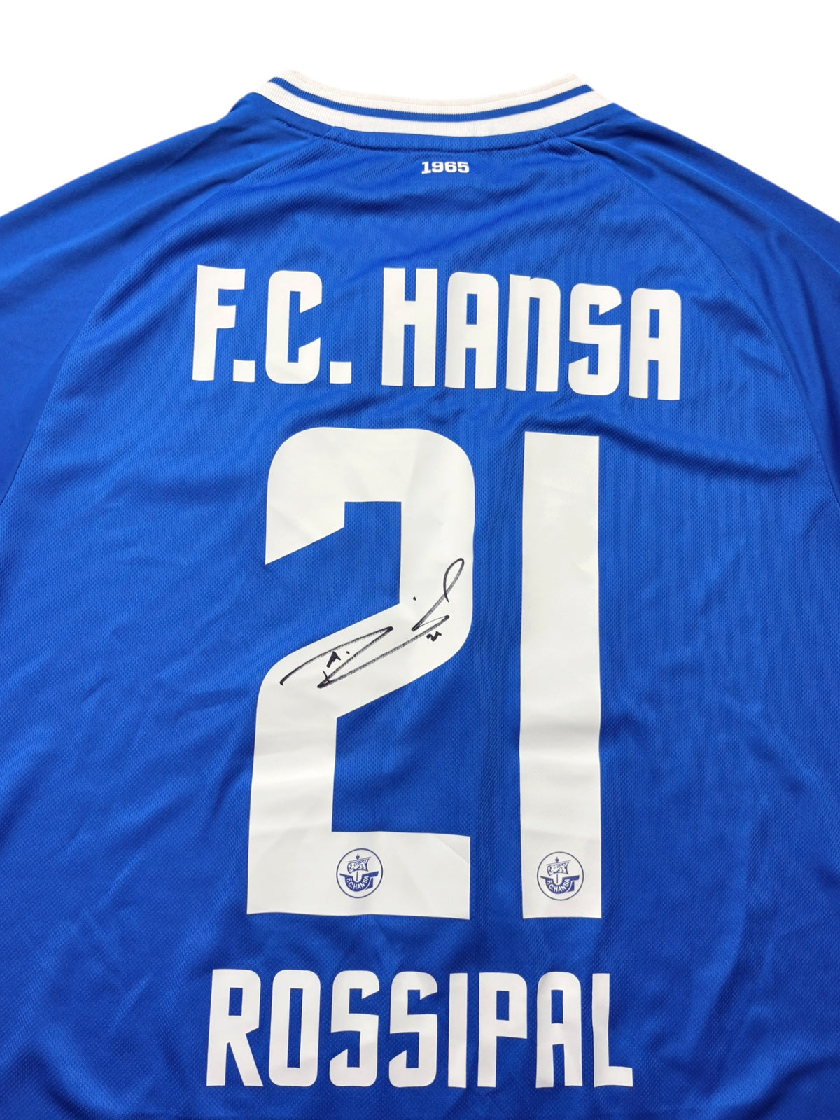 Hansa Rostock 2024-25 Auswärtstrikot Rossipal unterschrieben Gr. XL – Bild 3
