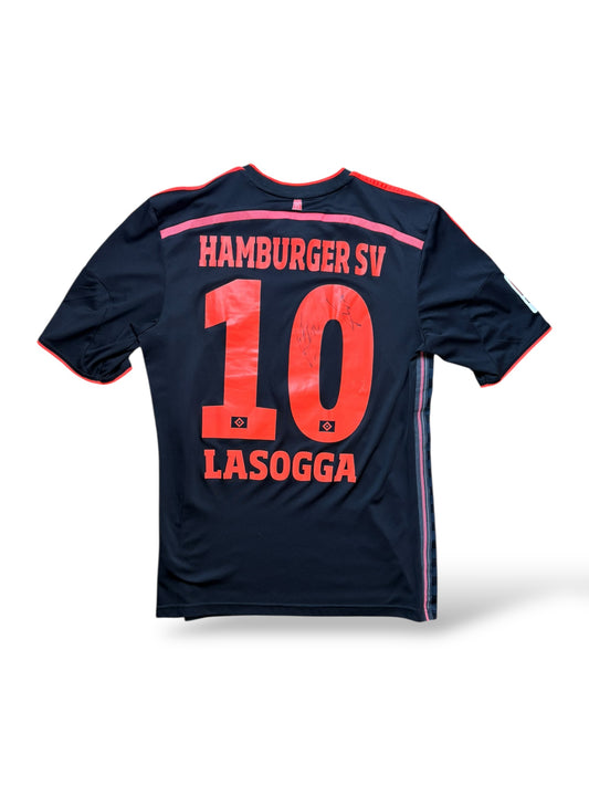 Adidas HSV 2014-15 Auswärts-Trikot 10 Lasogga signiert Gr. M Hamburger SV