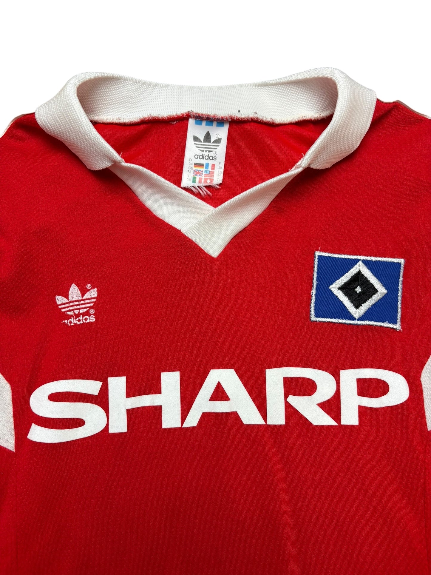 Adidas HSV 1988-89 Auswärts-Trikot Gr. M 4 Dietmar Jakobs Hamburger SV
